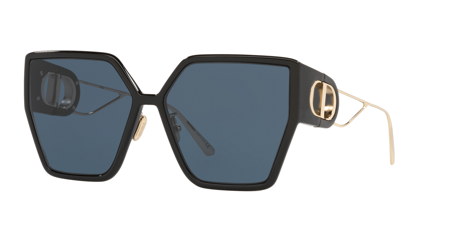 DIOR BLACK & GOLD-BLUE SUNGLASSES | DIOR 30MONTAIGNE BU BLACK & GOLD-BLUE