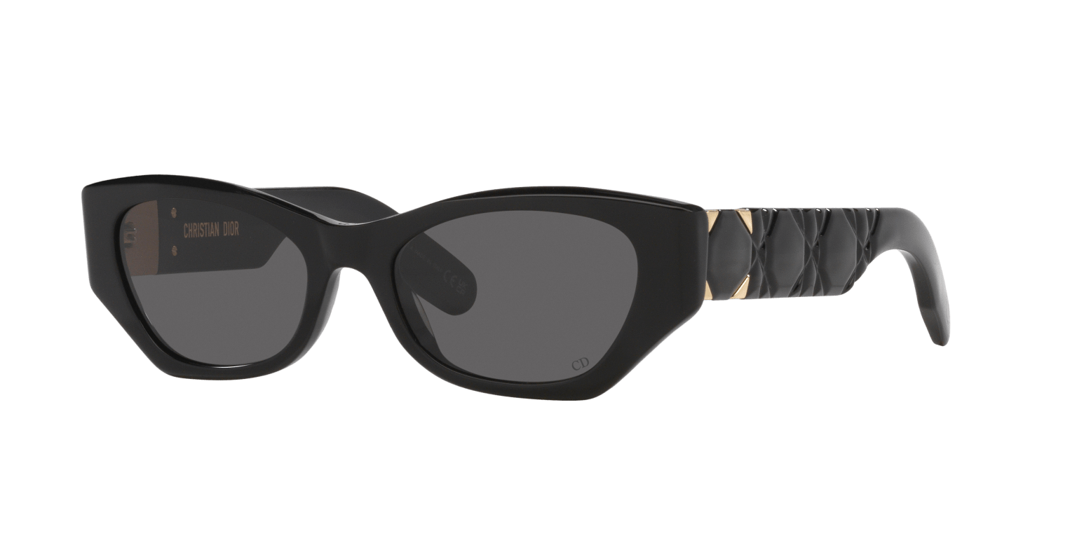DIOR SUNGLASSES BLACK SHINY-GREY | DIOR LADY 95.22 B1I CD40147I BLACK SHINY-GREY