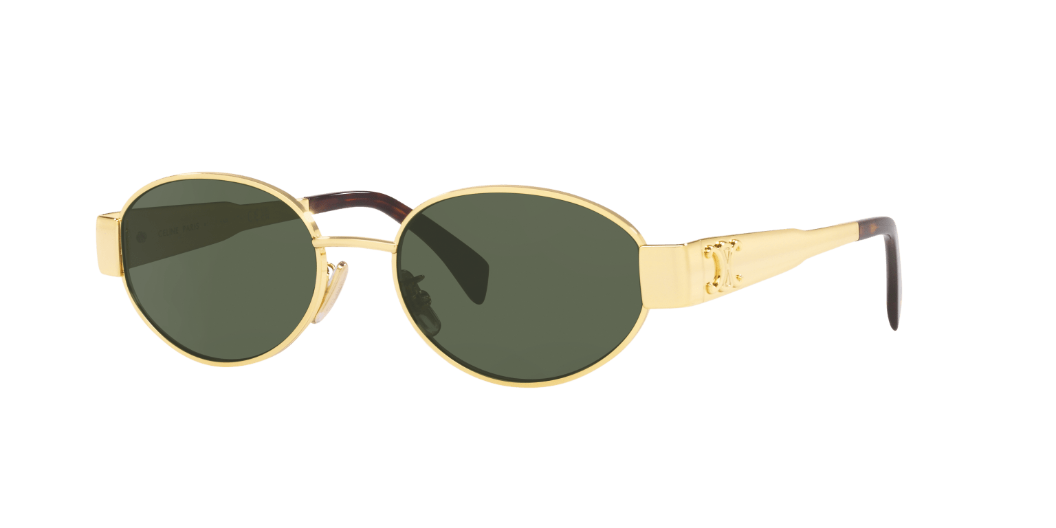 CELINE SUNGLASSES GOLD SHINY-GREEN | CELINE CL40235U GOLD 