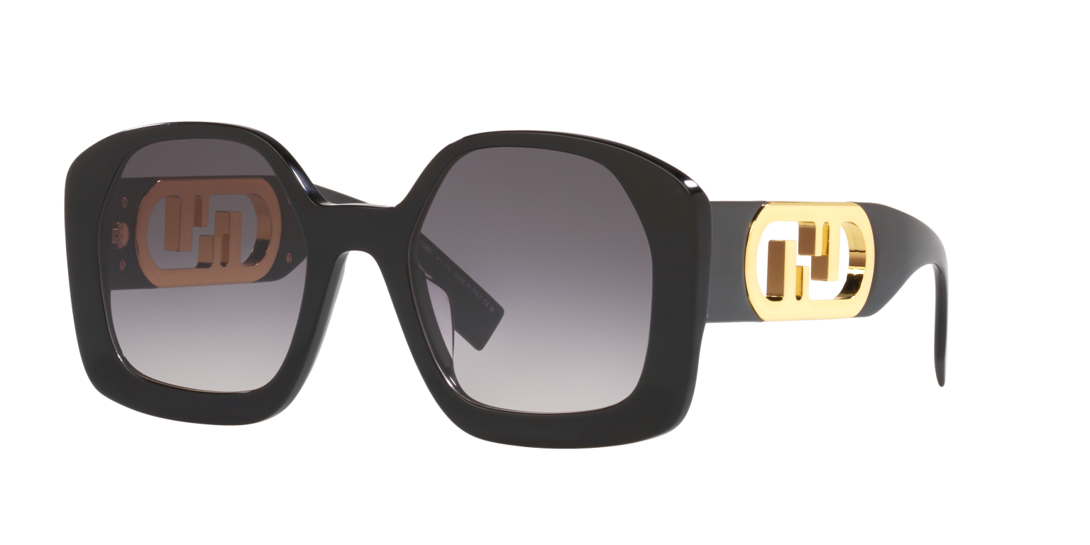 Fendi Sunglasses Black Shiny-Grey Grad | FENDI FE40048U Black Shiny-Grey Grad
