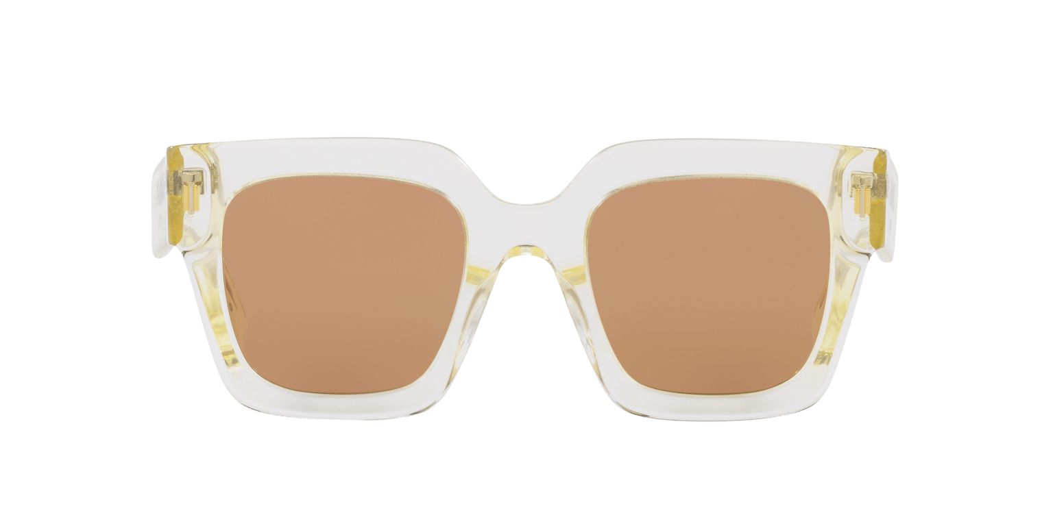 Fendi Yellow-Brown Sunglasses | FENDI Roma FE40101I Yellow-Brown