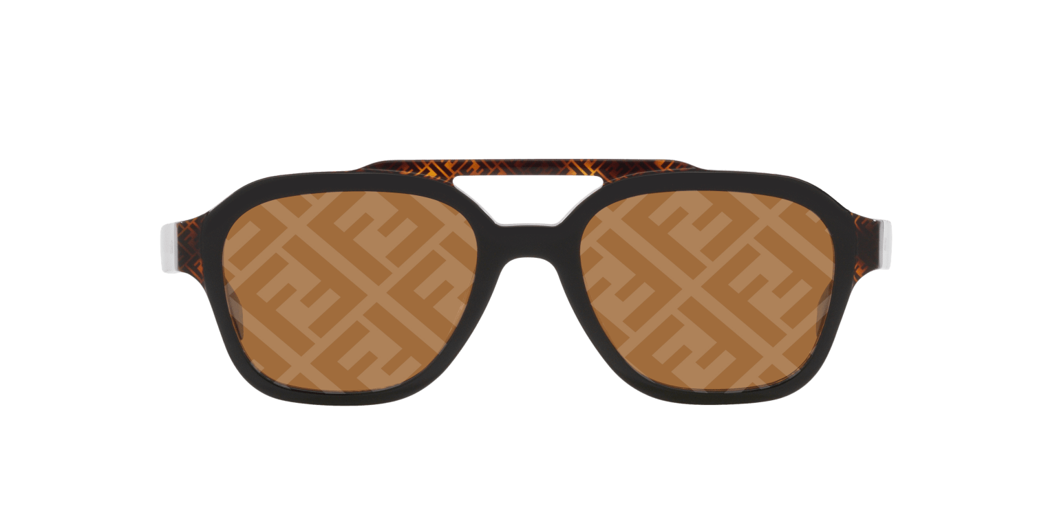 Fendi Sunglasses Black-Brown | FENDI Bilayer FE40076U Black-Brown