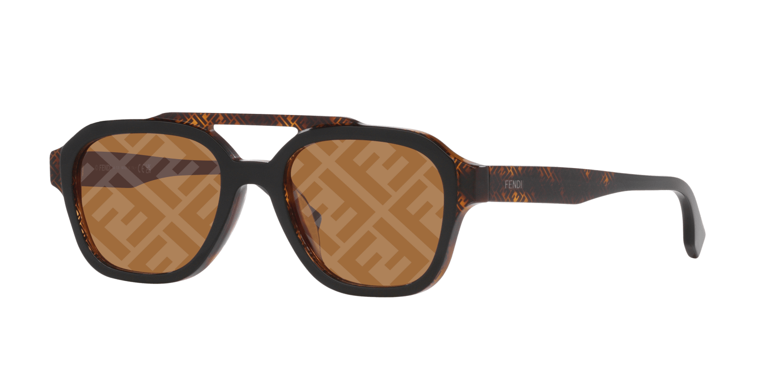 Fendi Sunglasses Black-Brown | FENDI Bilayer FE40076U Black-Brown