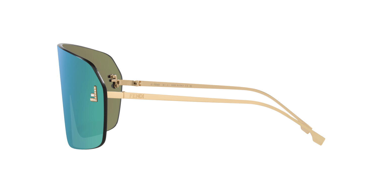Fendi Gold-Blue Sunglasses | FENDI First Crystal Fe4121Us Gold-Blue
