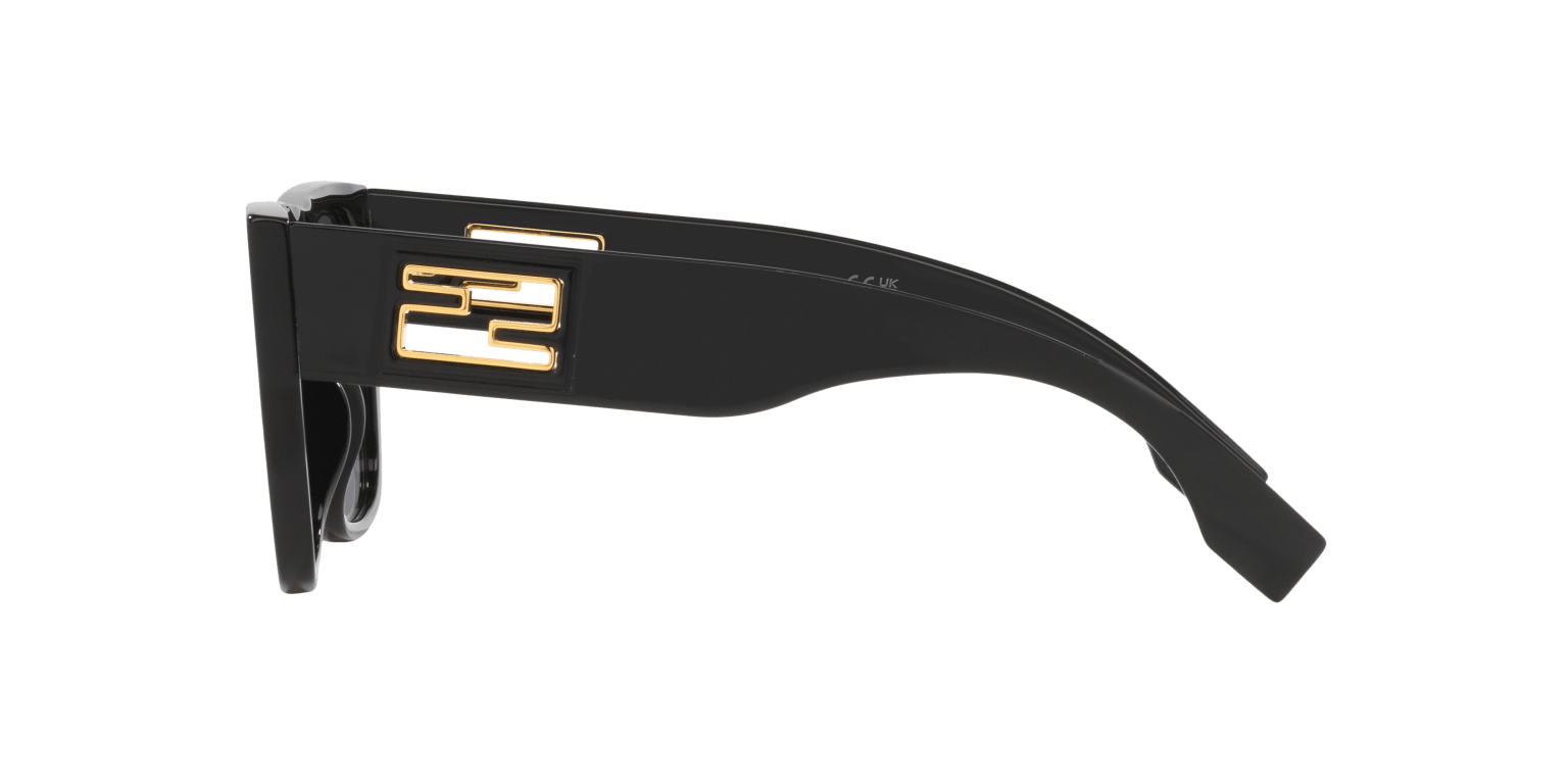 Fendi Baguette Fe40124I Black Shiny-Grey Sunglasses