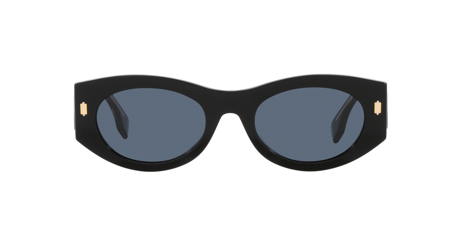 Fendi Roma Fe40125I Black Shiny-Blue Sunglasses