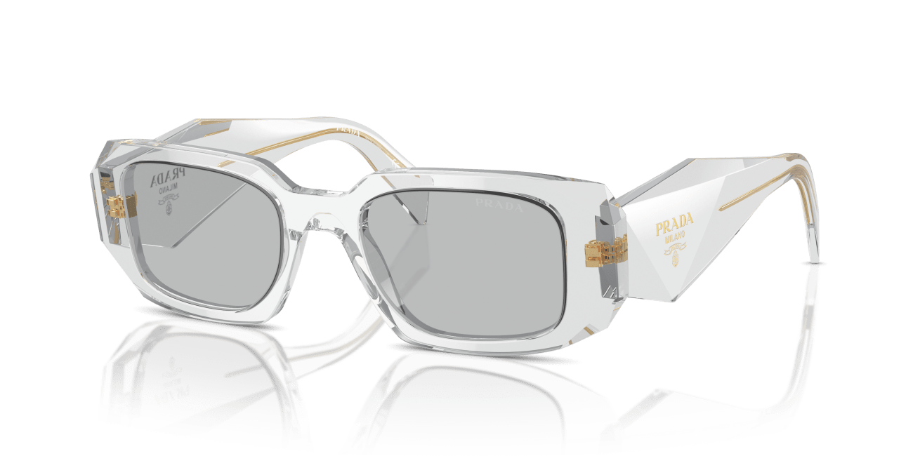 PRADA SUNGLASSES TRANSPARENT GREY-LIGHT GREY | PRADA PR 17WS TRANSPARENT GREY-LIGHT GREY