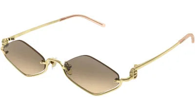 GUCCI SUNGLASSES LIGHT BROWN GOLD