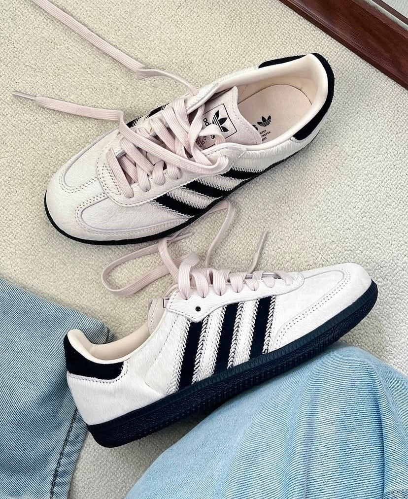 Adidas Samba OG * Wonder White Black Pony *