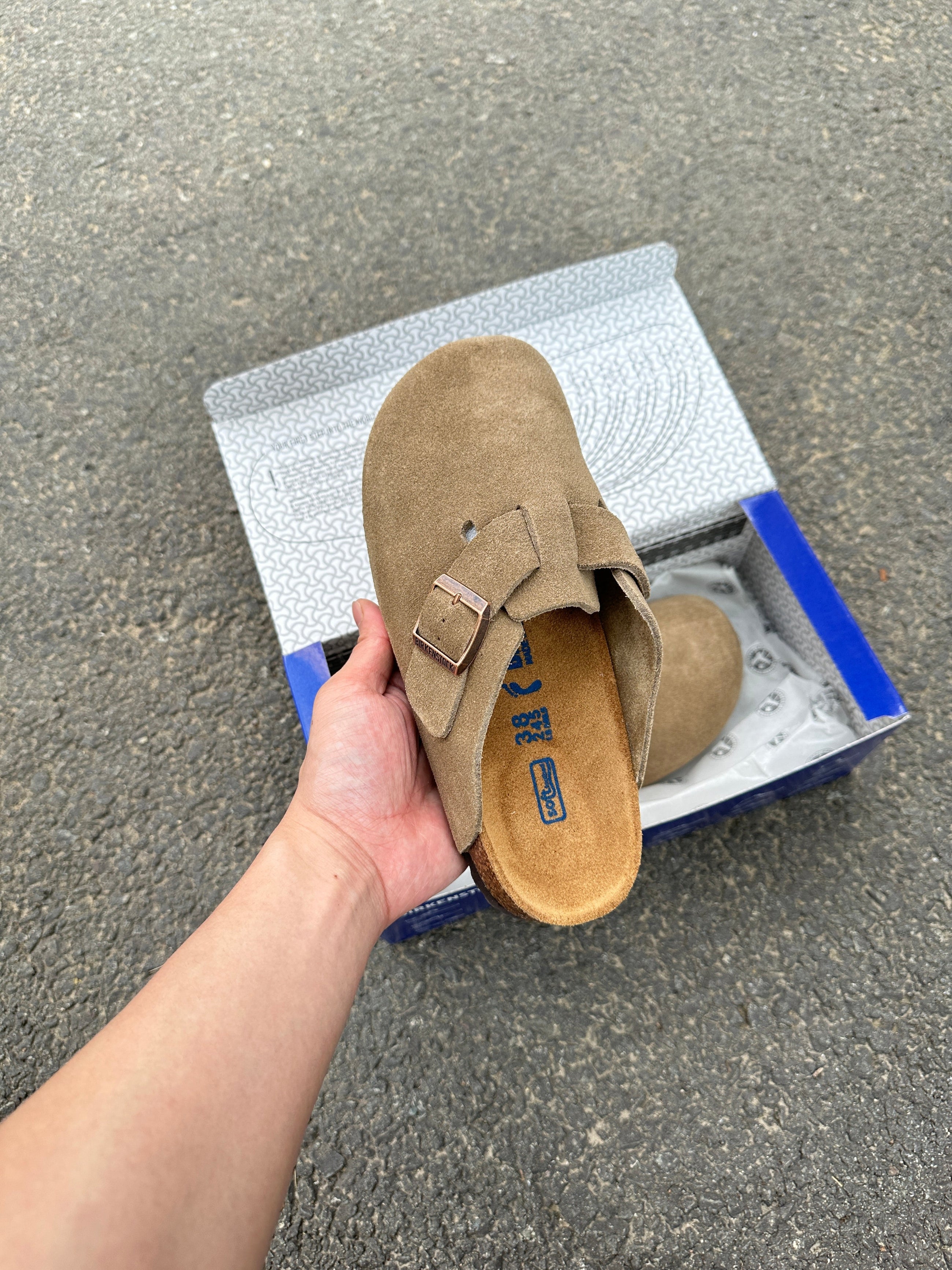 Birkenstock Suède - Taupe