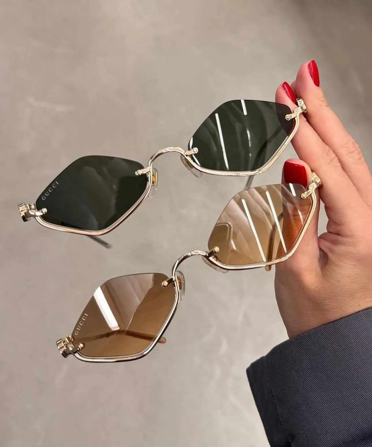 Gucci sunglasses black gold