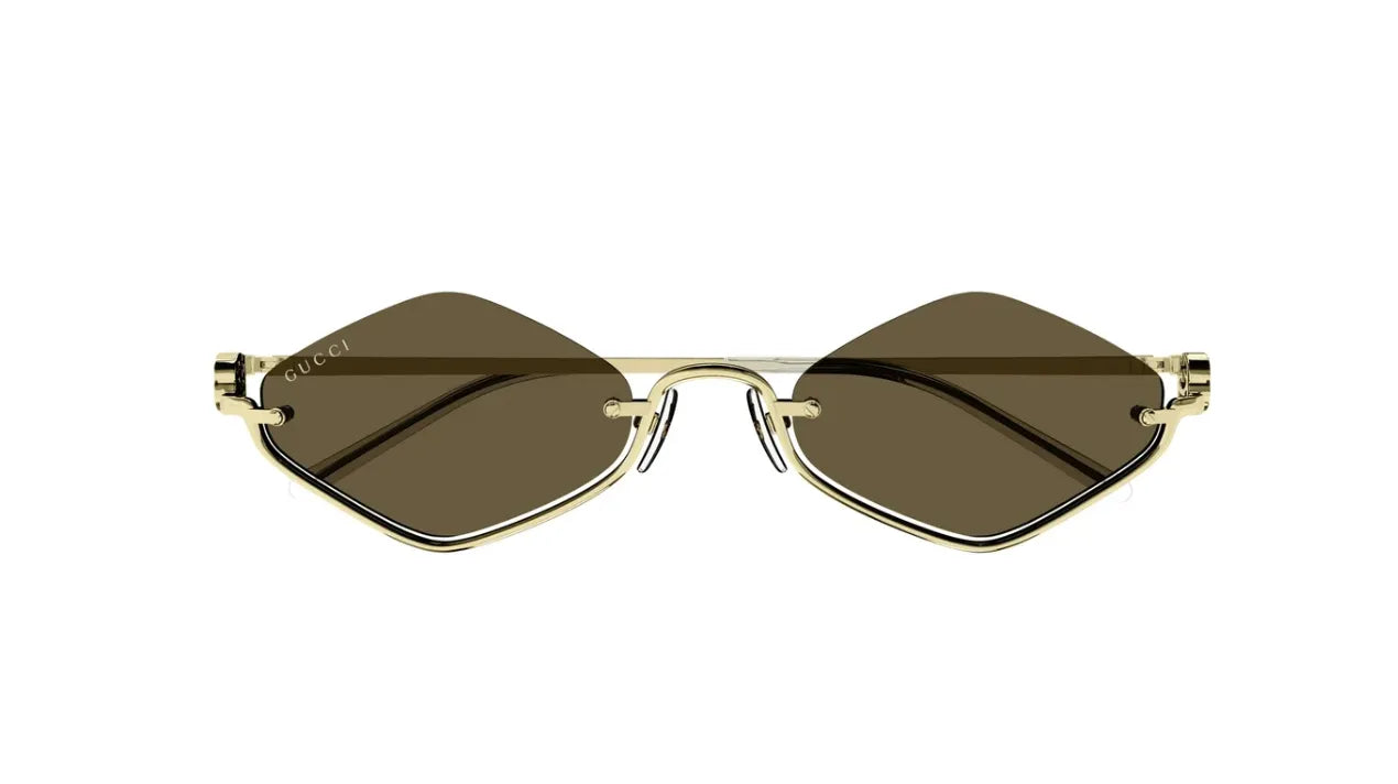 Gucci sunglasses brown gold