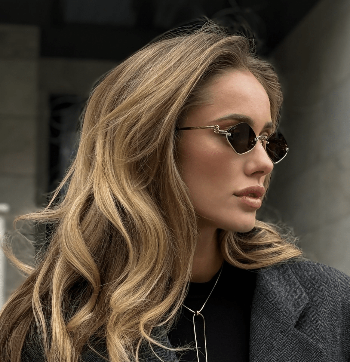 Gucci sunglasses brown gold