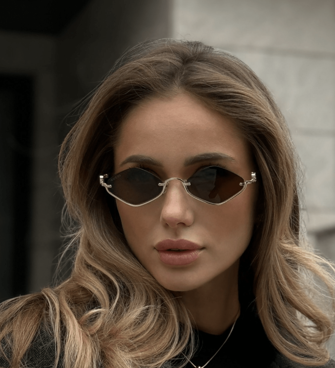 Gucci sunglasses brown gold