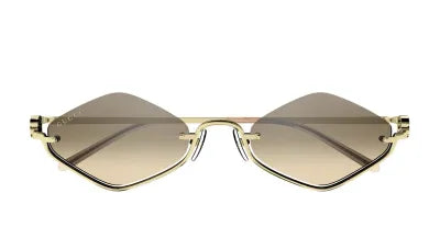 GUCCI SUNGLASSES LIGHT BROWN GOLD