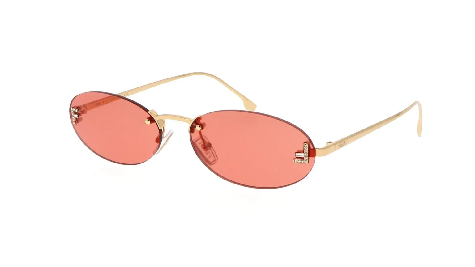 Fendi Pink Gold Sunglasses | FENDI First Oval Sunglasses