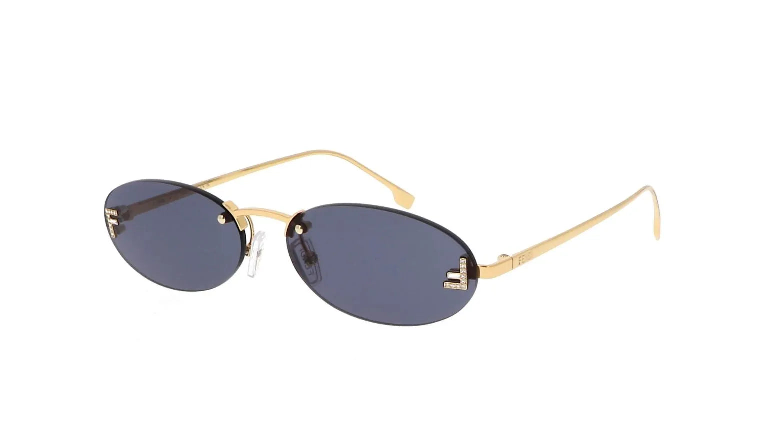 Fendi Blue Gold Sunglasses | FENDI First Oval Sunglasses