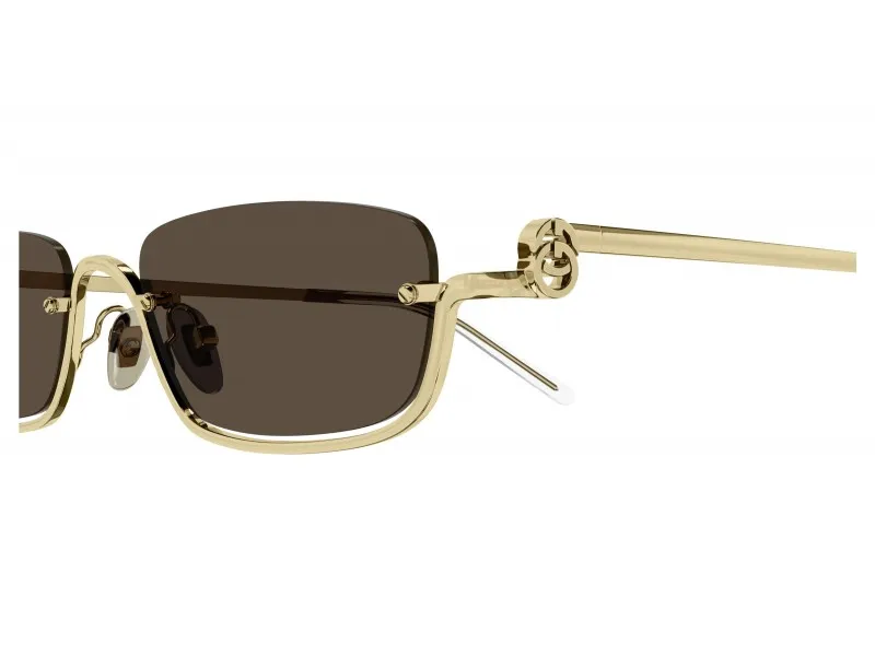 GUCCI SUNGLASSES GOLD-BROWN | GUCCI GG1278S BROWN-GREEN