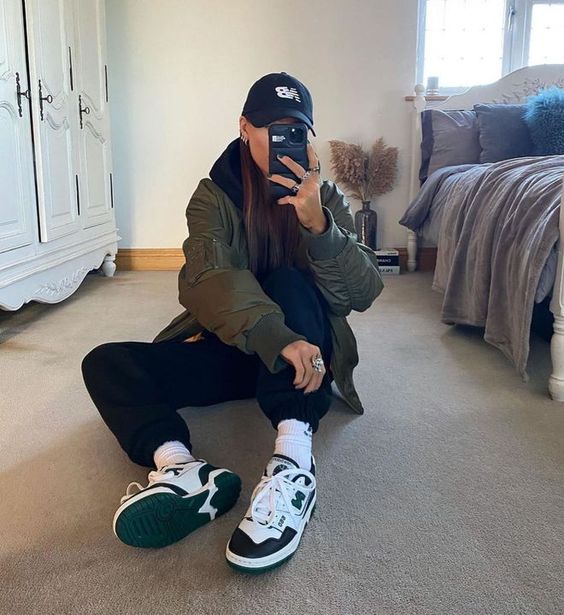 New Balance 550 White Green Black