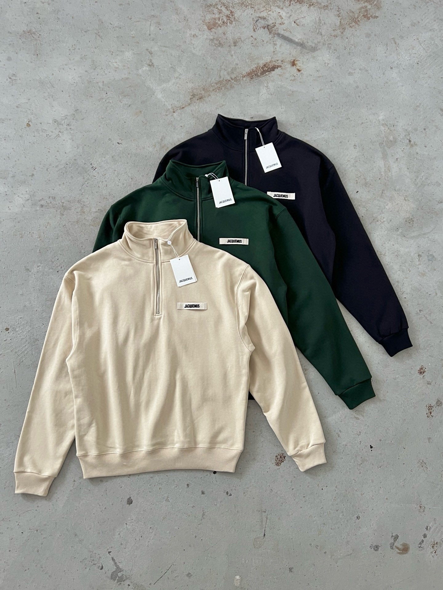Jacquemus Pull Zippé Beige (vente privée)