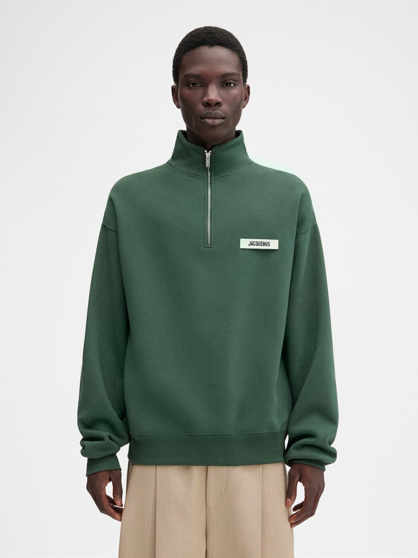 Jacquemus Pull Zippé Vert (vente privée)