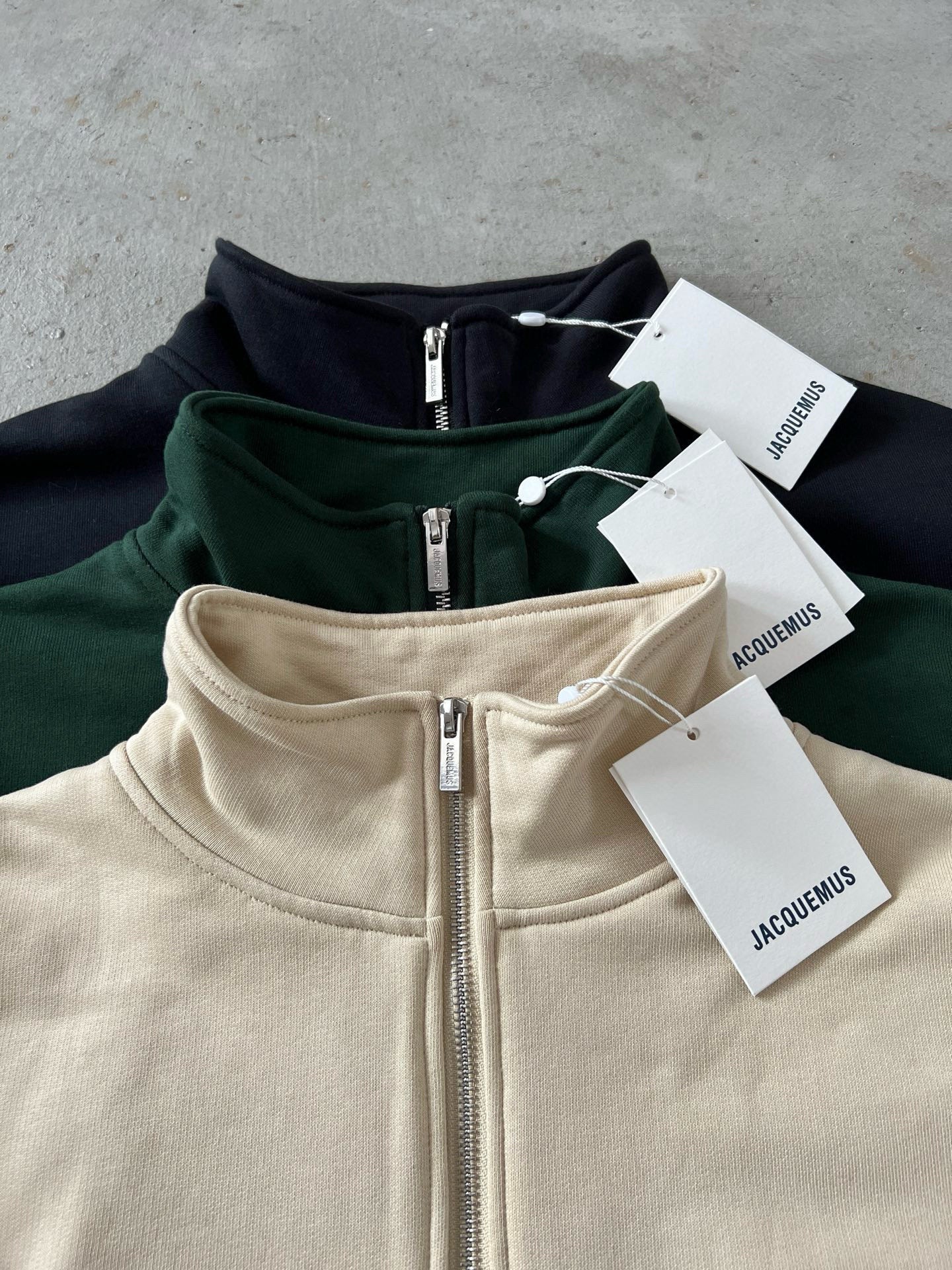 Jacquemus Pull Zippé Beige (vente privée)