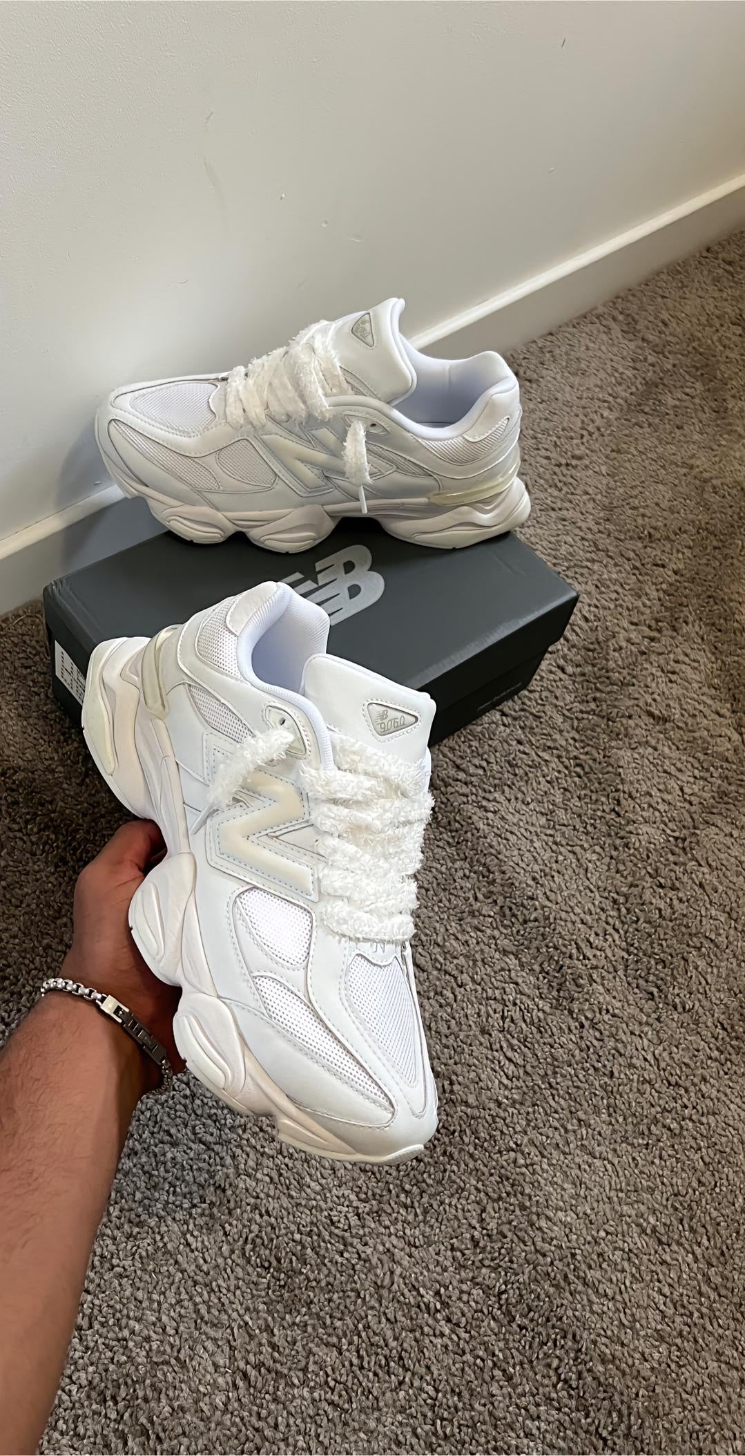 New Balance 9060 Triple White