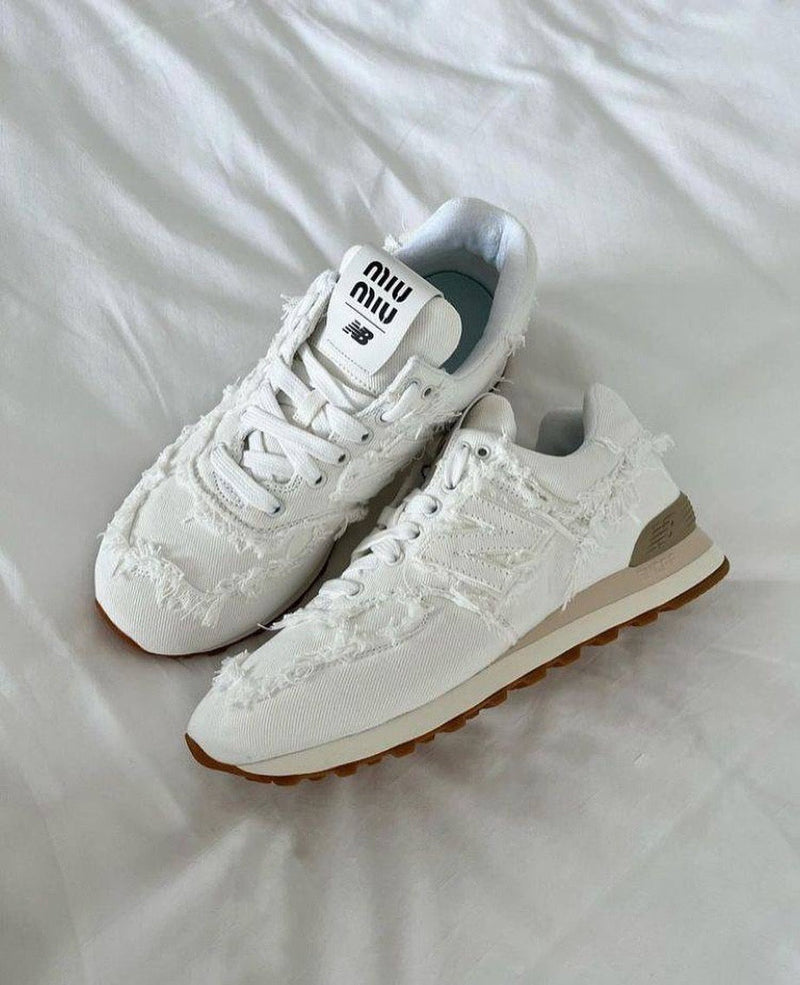 New Balance 574 Miu Miu Denim Blanc
