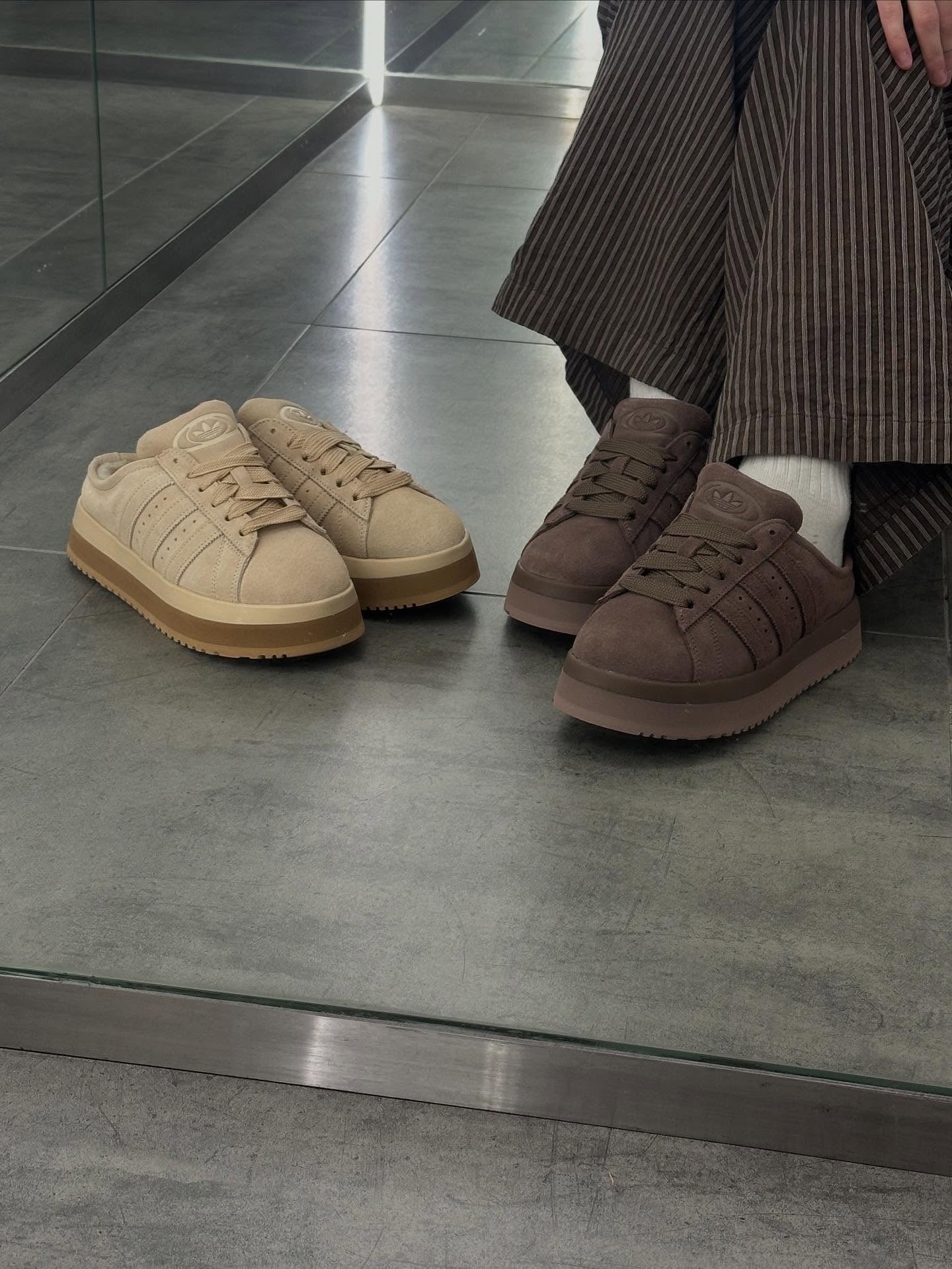 Adidas Campus winter Mule Platform Beige