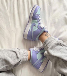 AIR JORDAN 1 MID PURPLE AQUA